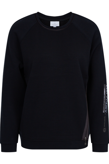 T-Shirt with Slant Zipper Slit