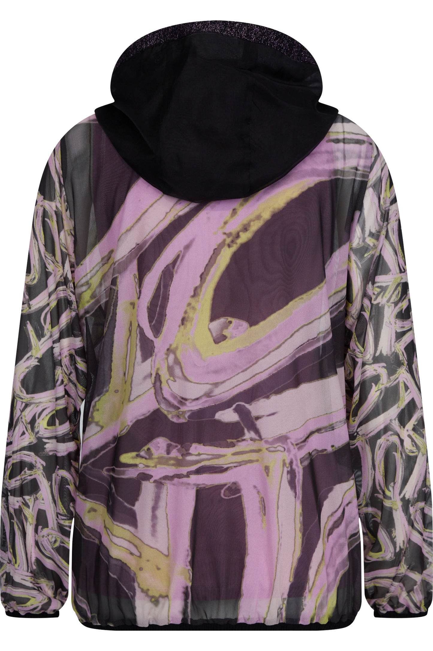 Hoodie with Geometric Print