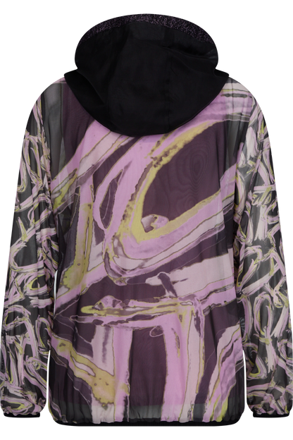 Hoodie with Geometric Print