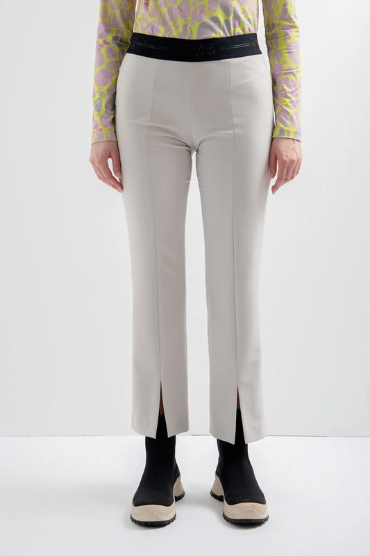 Straight Trousers with Ankle Slit