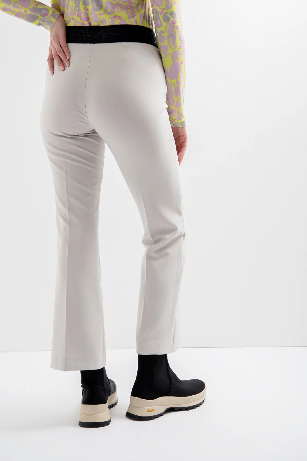 Straight Trousers with Ankle Slit
