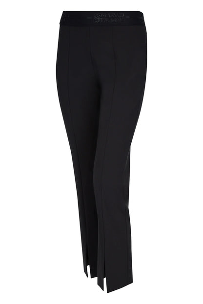 Straight Trousers with Ankle Slit