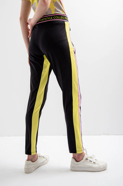 Jersey Golf Pants with Inserts in Contrasting Colors