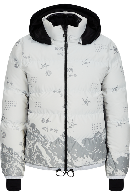 Down Jacket with Degradée Camouflage Print