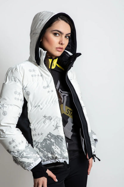 Down Jacket with Degradée Camouflage Print