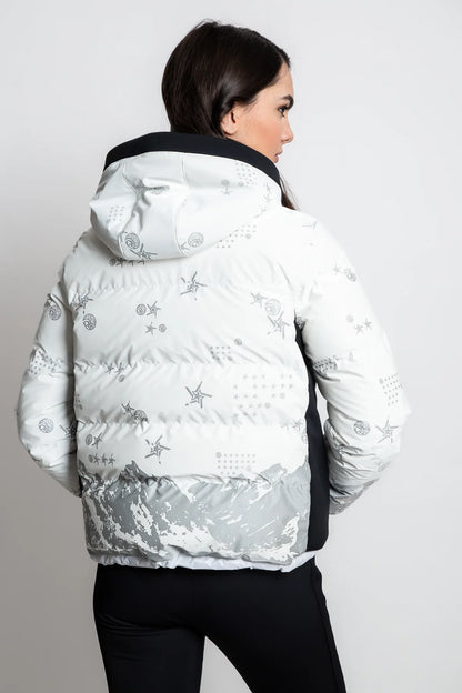 Down Jacket with Degradée Camouflage Print