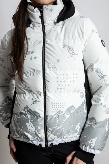 Down Jacket with Degradée Camouflage Print