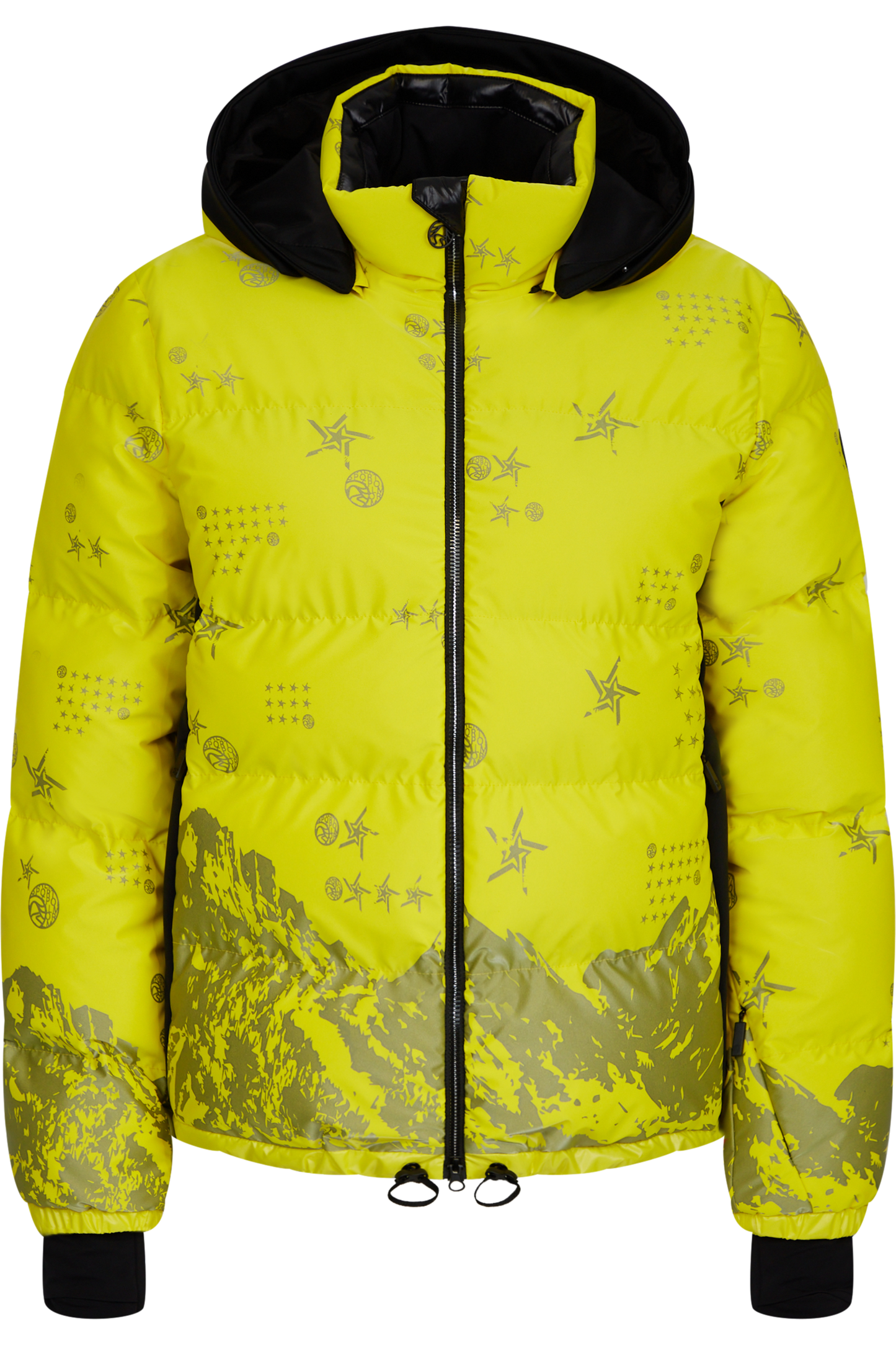 Down Jacket with Degradée Camouflage Print