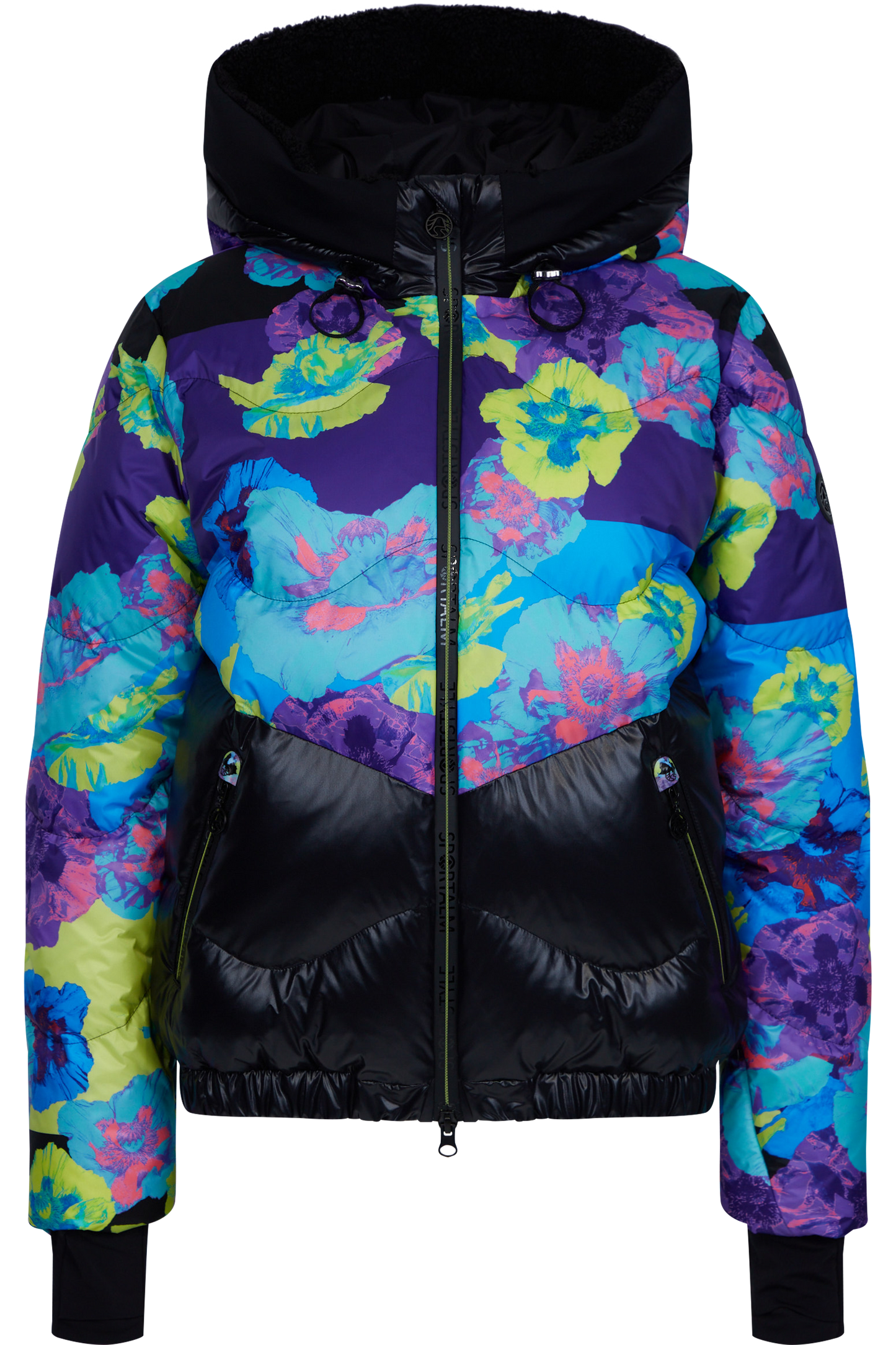 Down Jacket with Floral Print