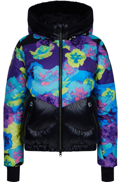 Down Jacket with Floral Print