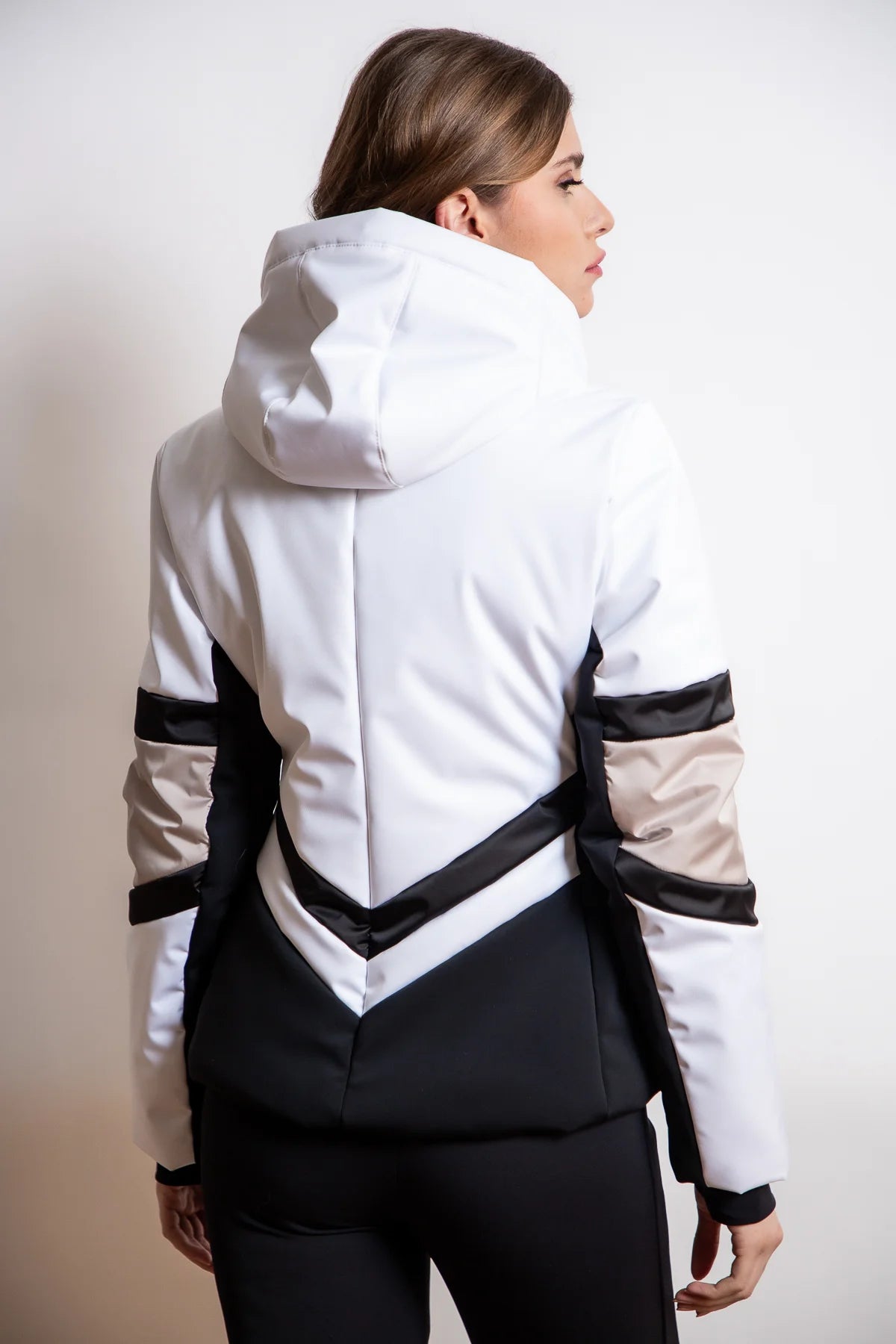 Jacket with Contrast Block and Leo Print