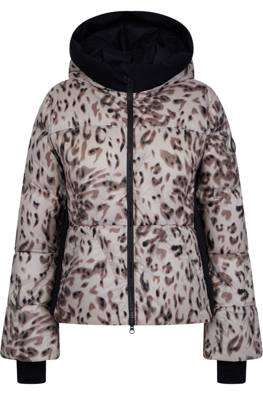 Down Jacket with Leo print