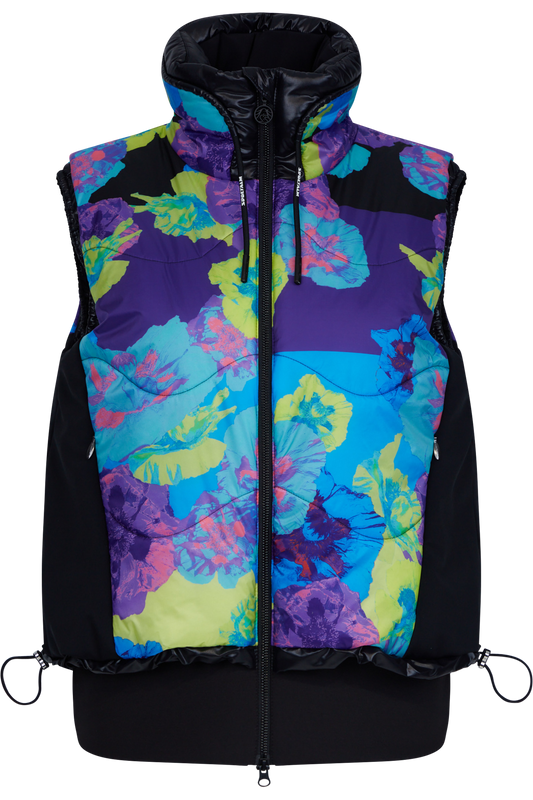 Padded Vest with Floral Print