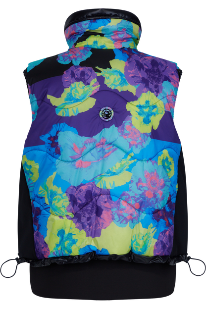 Padded Vest with Floral Print