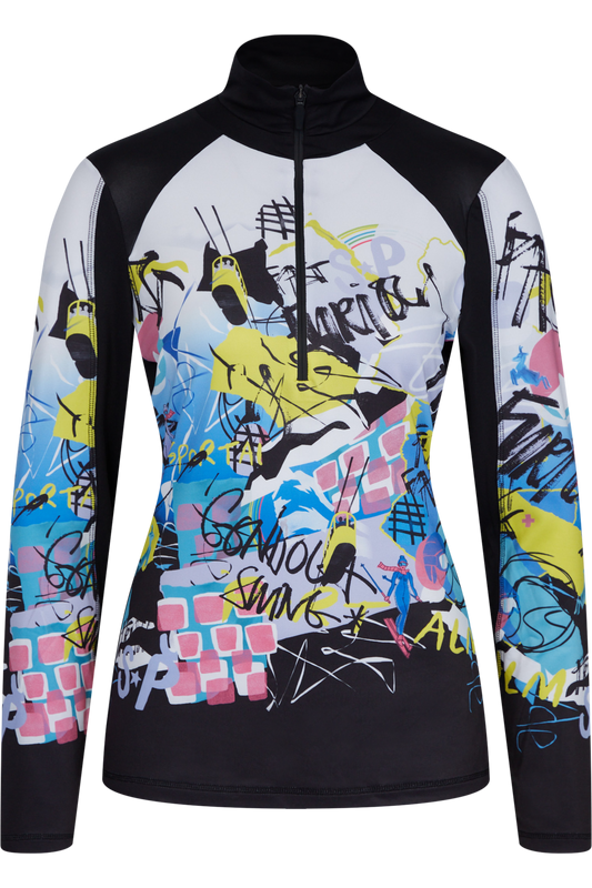 Sweatshirt with Graffiti Print