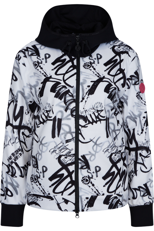 Jacket with Graffiti Print