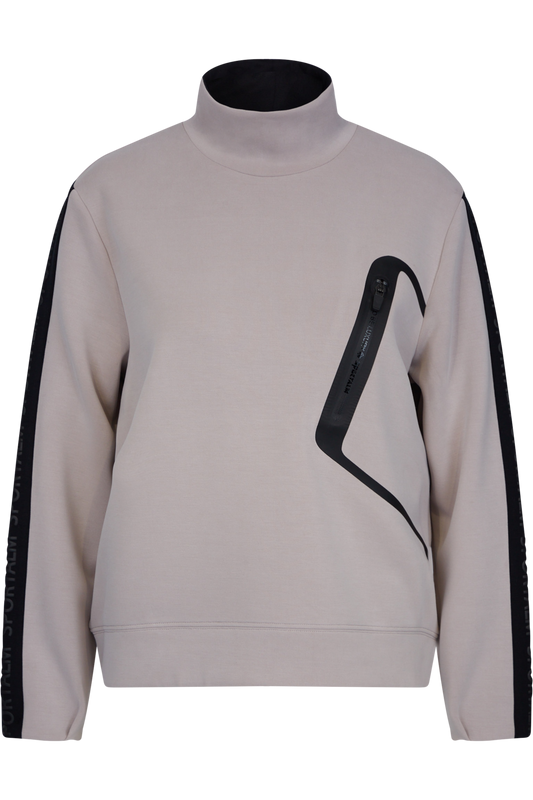 Sweatshirt with Geometric Line Print