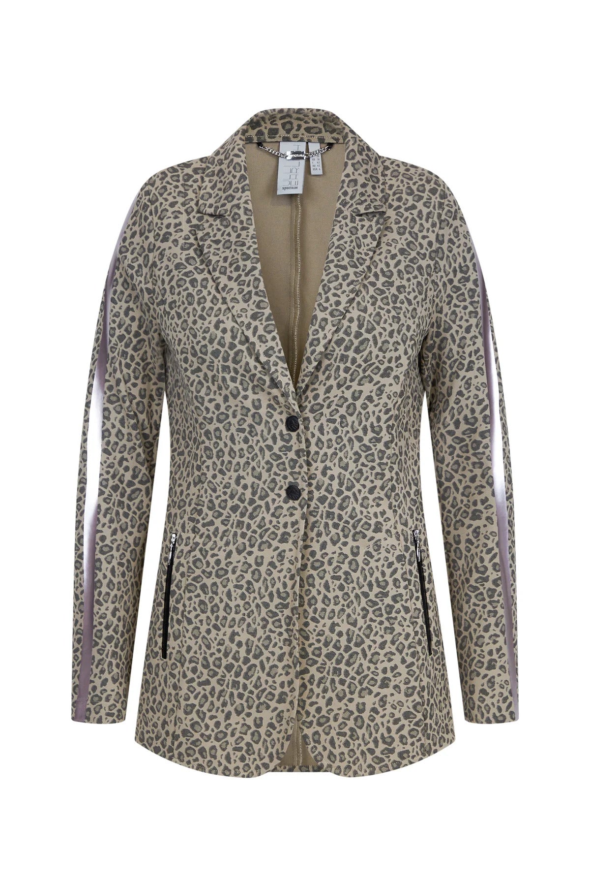 Long Blazer Made of Leopard Jacquard