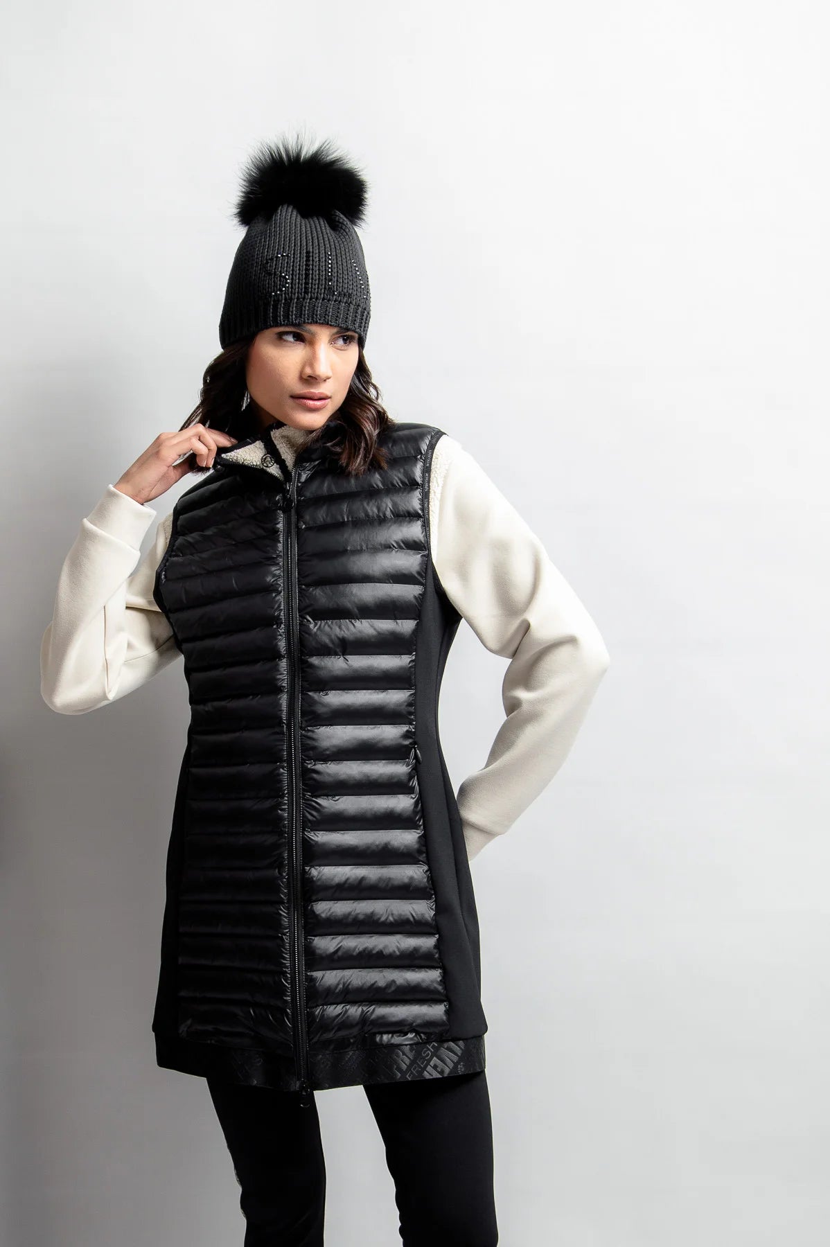 Long Vest with Quilted Pad