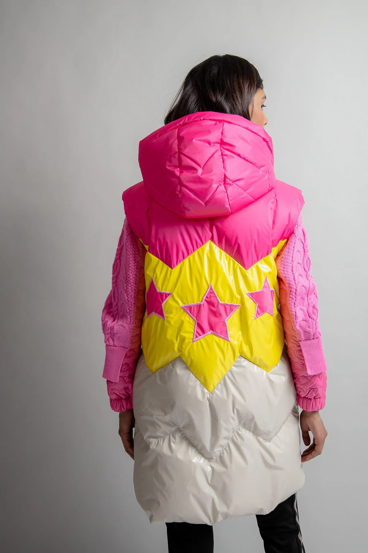 Down Vest with Stars