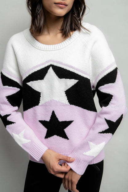 Sweater with Intarsia Motif