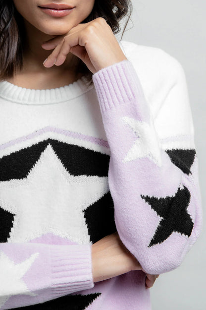 Sweater with Intarsia Motif