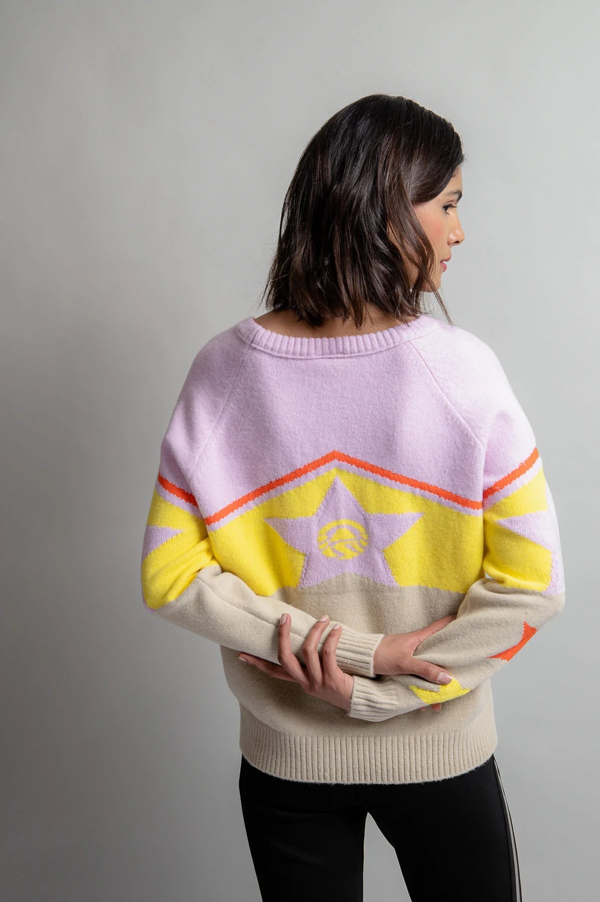 Sweater with Intarsia Motif