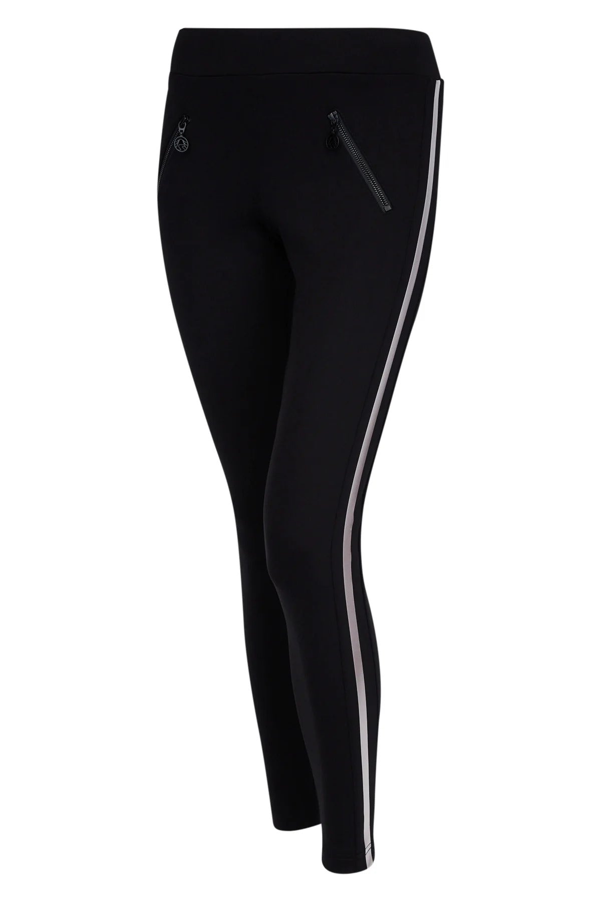 Leggings with Metallic Tape Stripes