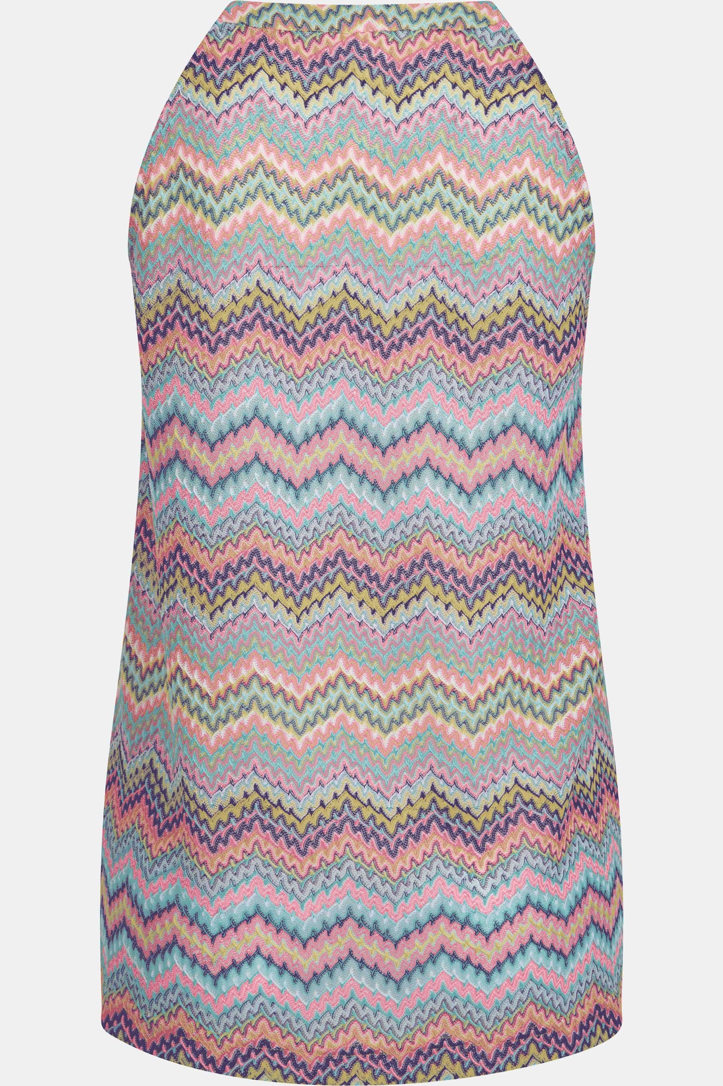 Sleeveless V-neck Shirt with Zigzag Pattern