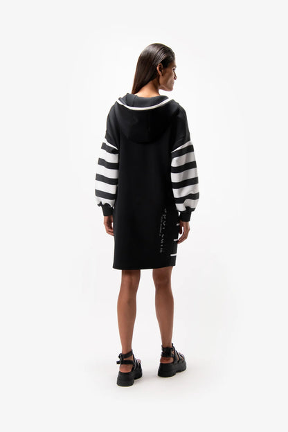 Striped Dress with Hood