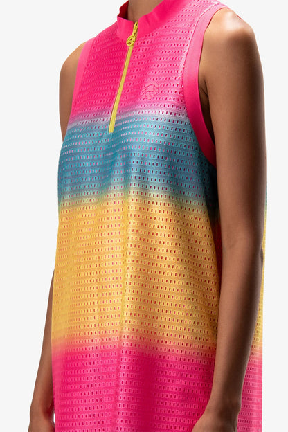 Sleeveless Golf Dress with Color Block