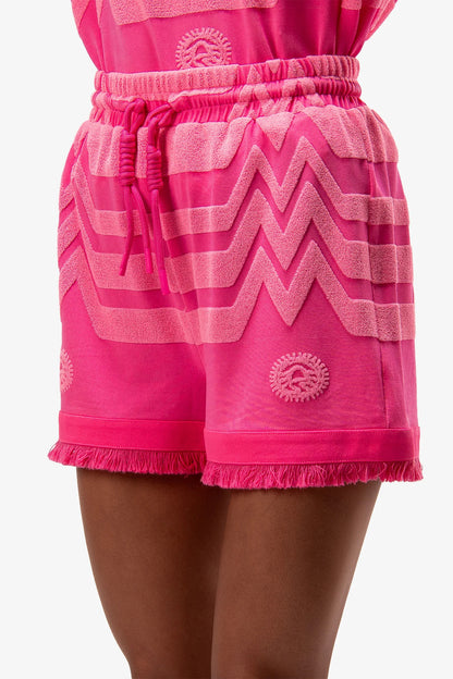 Shorts with Terry Jacquard