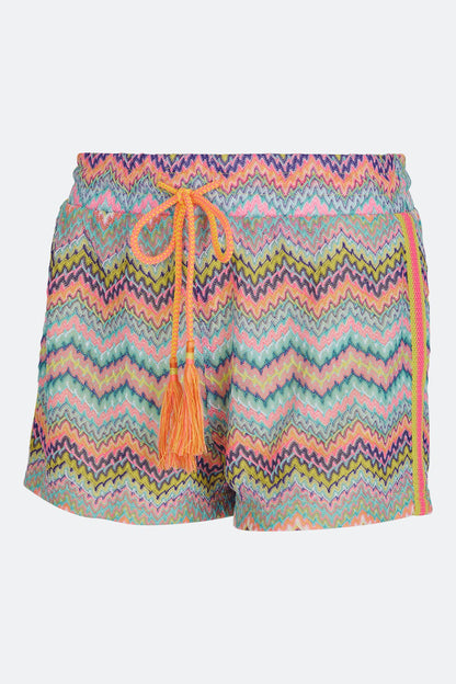 Shorts with Zigzag Pattern