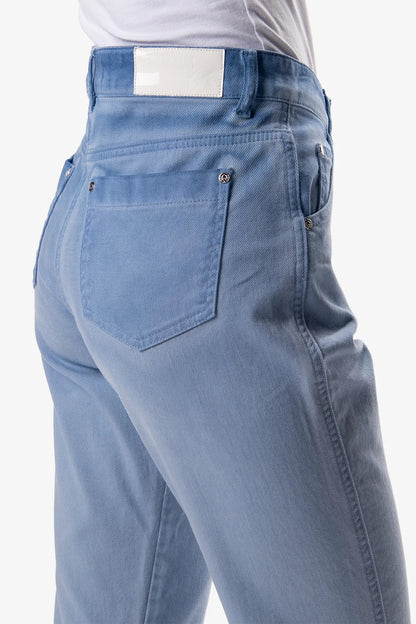 Jeans with Double Lapal Hem