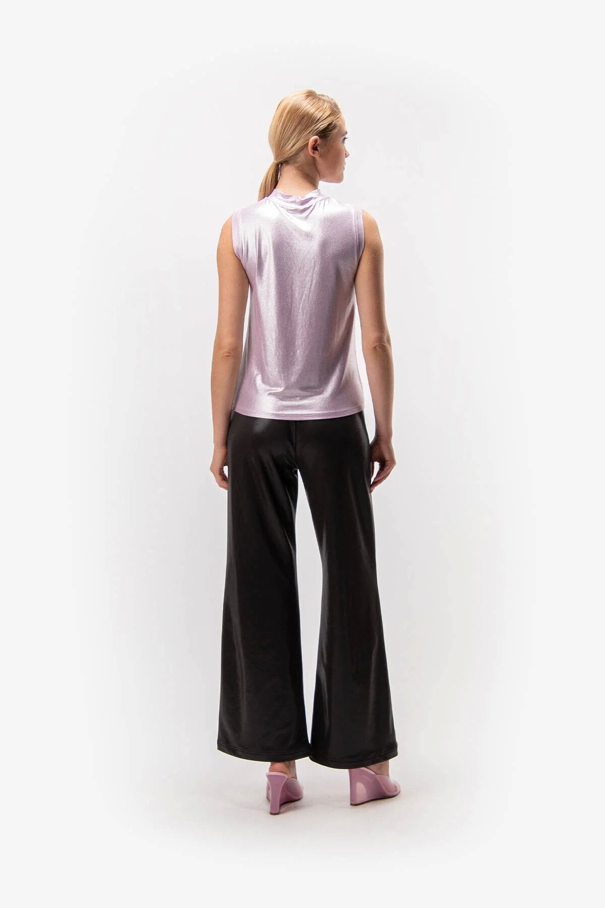 Wide Trousers with Shine