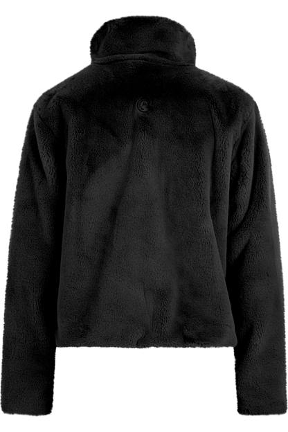 Plush Jacket with Turn-down Collar