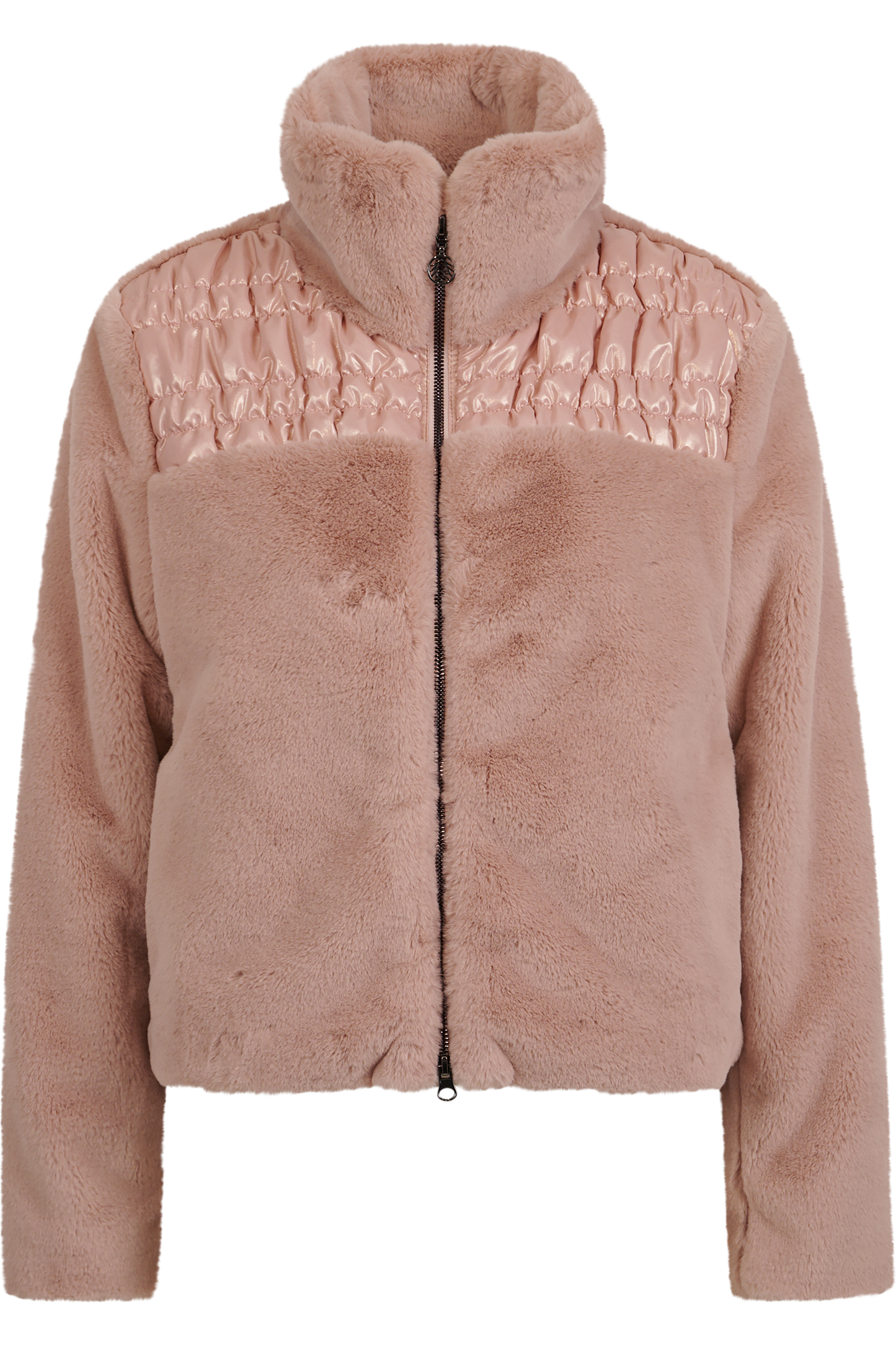 Plush Jacket with Turn-down Collar