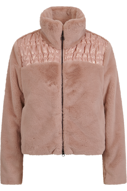 Plush Jacket with Turn-down Collar