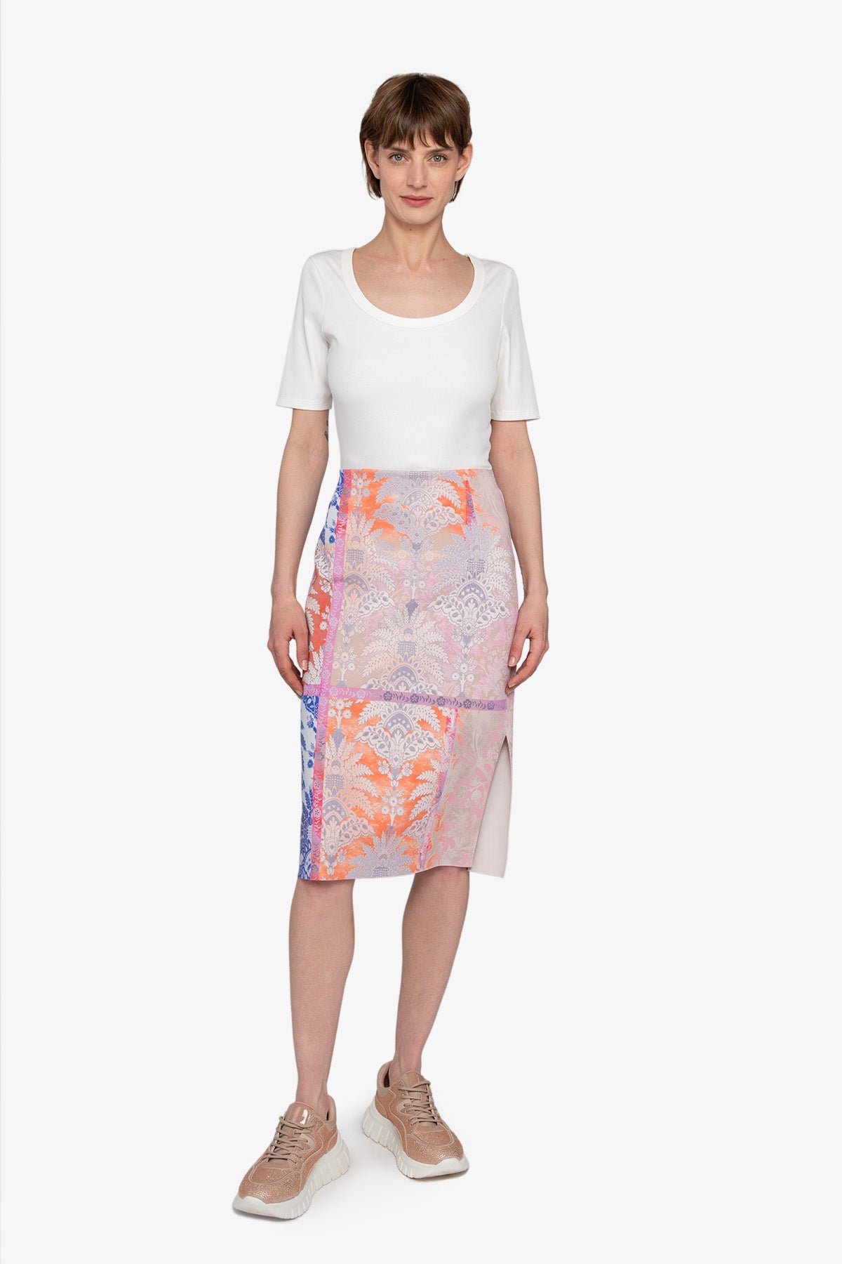 Slim Skirt with Print