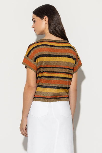Striped Shirt with Sheen Effect