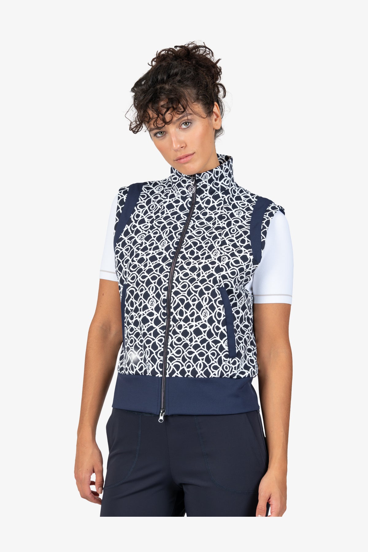 Vest with Stand-up Collar