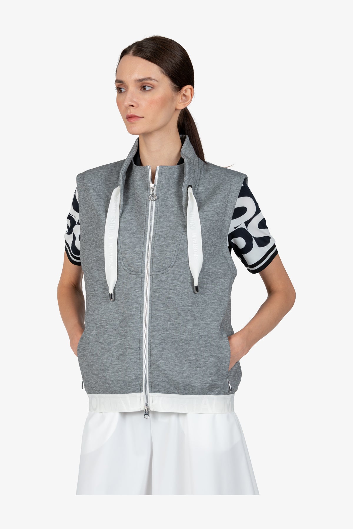 Vest with Stand-up Collar