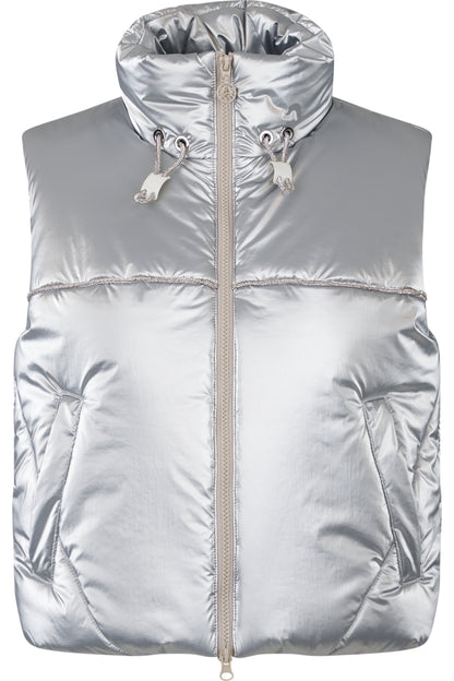 Cropped Waistcoat with Rhinestone Band