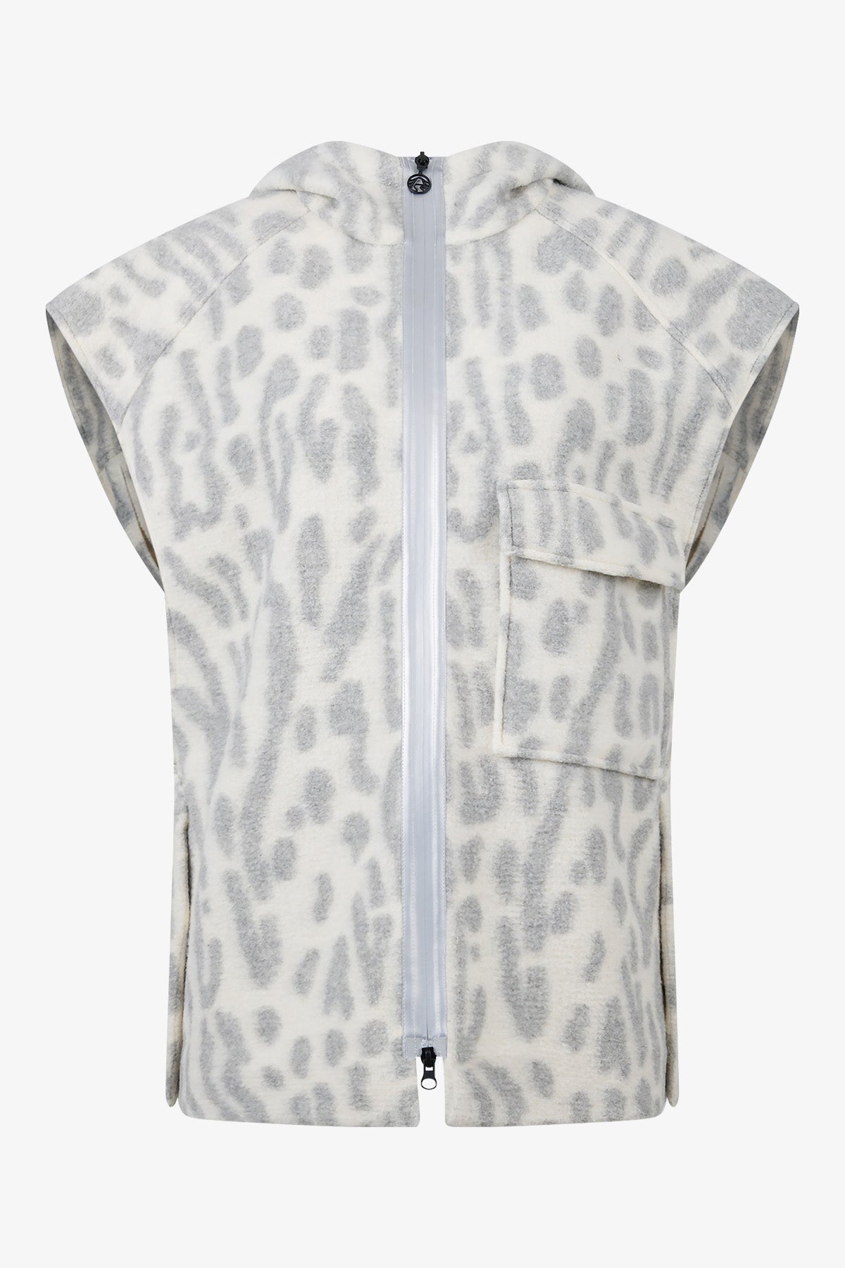 Trendy Wool Waistcoat with Leopard Print
