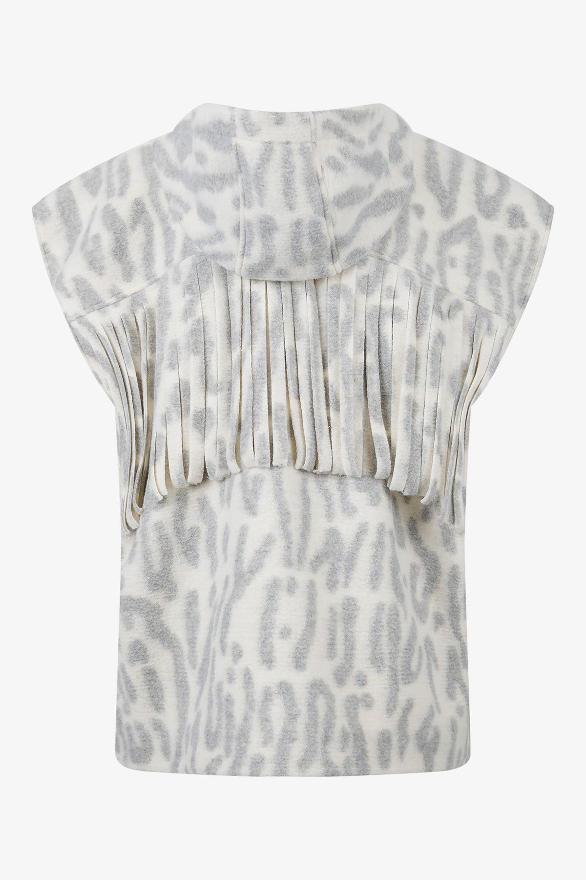 Trendy Wool Waistcoat with Leopard Print