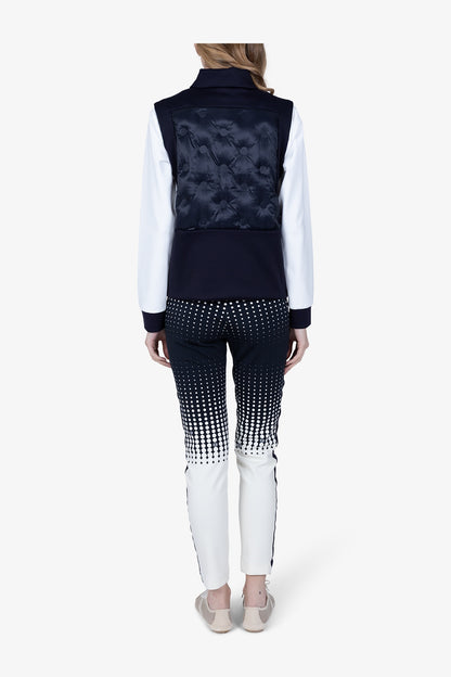 拉鏈立領拼接絎縫馬甲