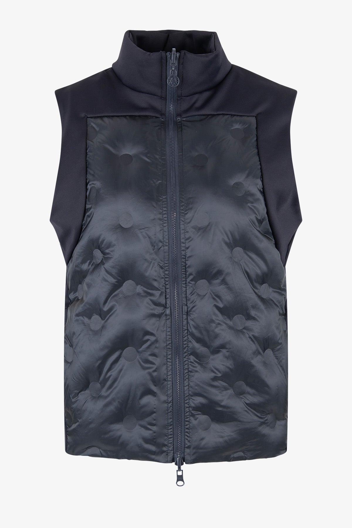 拉鏈立領拼接絎縫馬甲