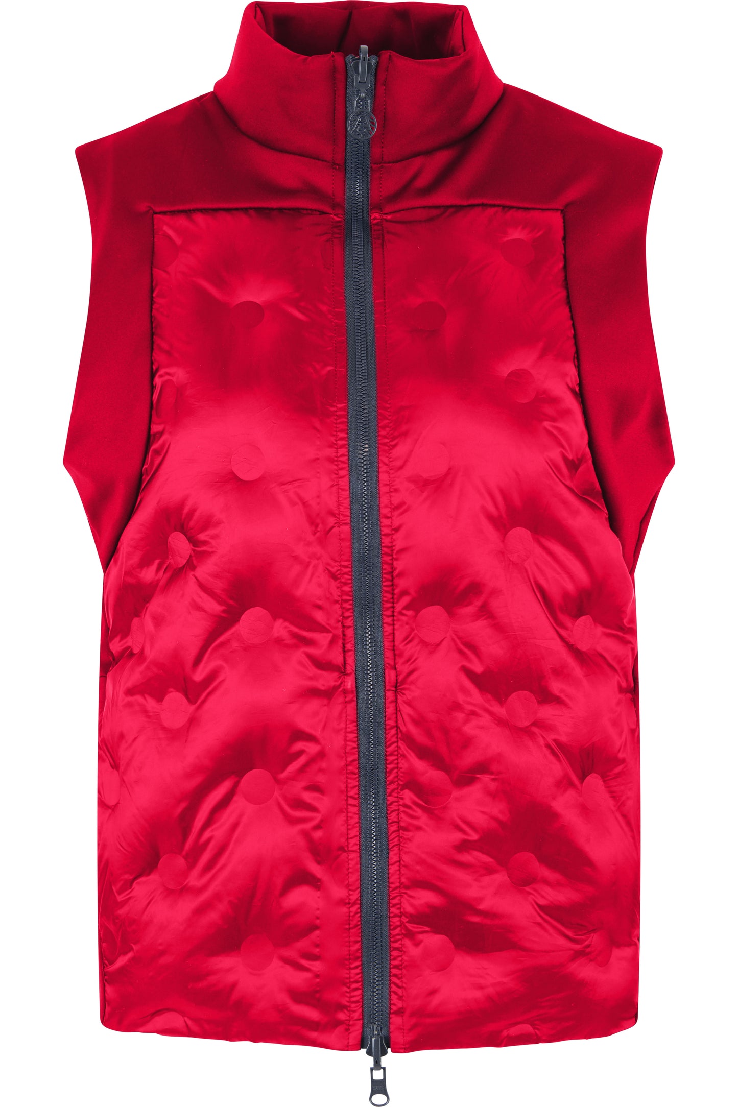 拉鏈立領拼接絎縫馬甲