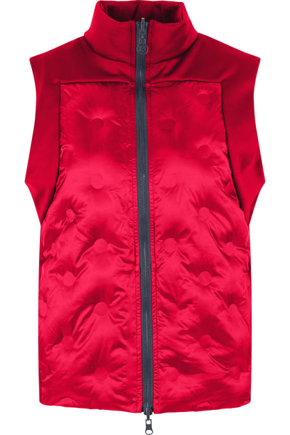 拉鏈立領拼接絎縫馬甲