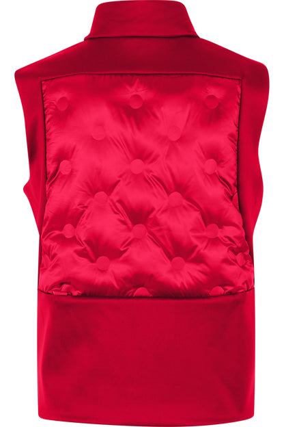 拉鏈立領拼接絎縫馬甲